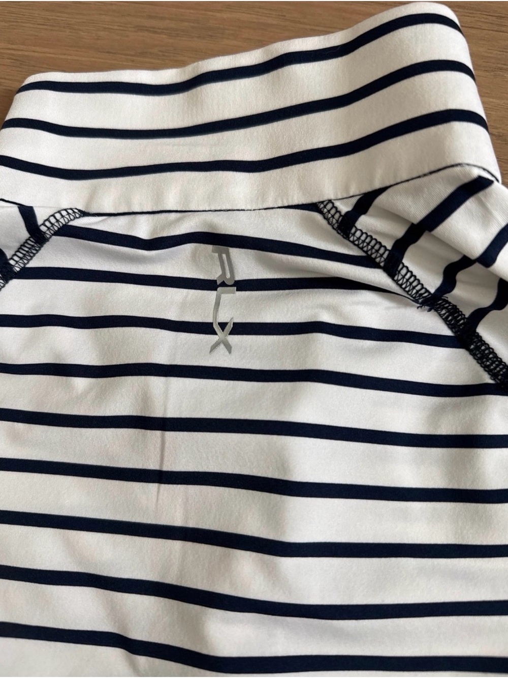 Girls 1/4 zip Ralph Lauren polo pullover navy and white with pink - size M 8-10 - Picture 4 of 4